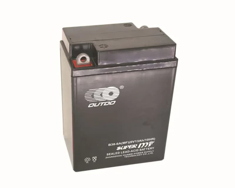 OUTDO Factory Activated MF B38-6A(MF) Motorcycle Battery 6V 13Ah