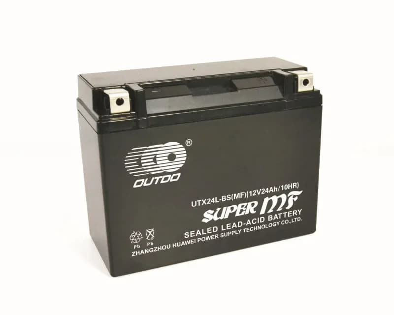 OUTDO Factory Activated MF UTX24L-BS(MF) Motorcycle Battery 12V 24Ah