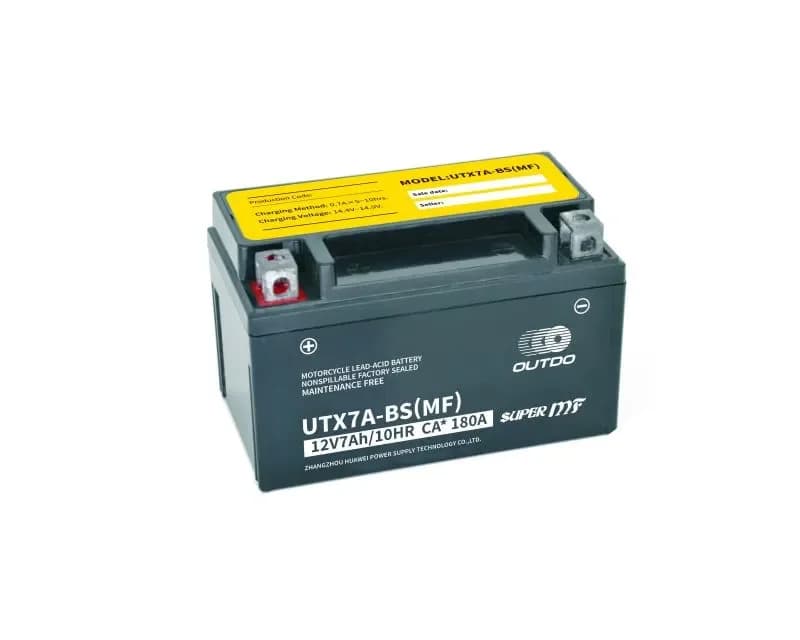 OUTDO Factory Activated MF UTX7A-BS(MF) Motorcycle Battery 12V 7Ah