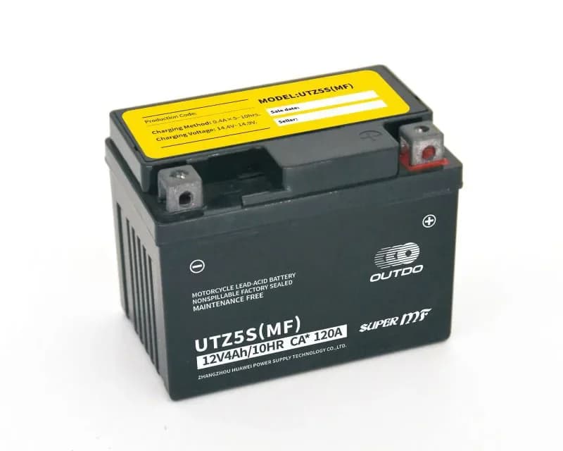 OUTDO Factory Activated MF UTZ5S(MF) Motorcycle Battery 12V 4Ah