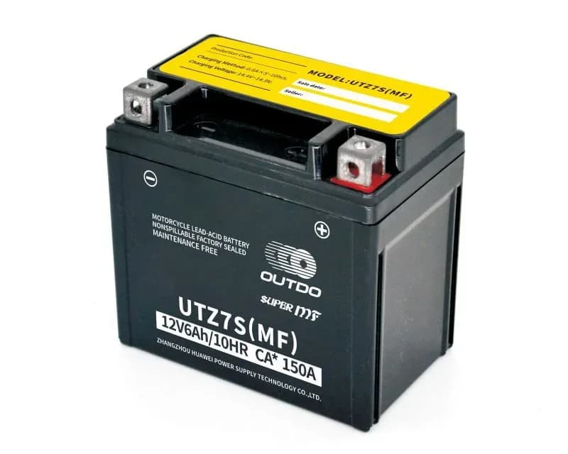 OUTDO Factory Activated MF UTZ7S(MF) Motorcycle Battery 12V 6Ah