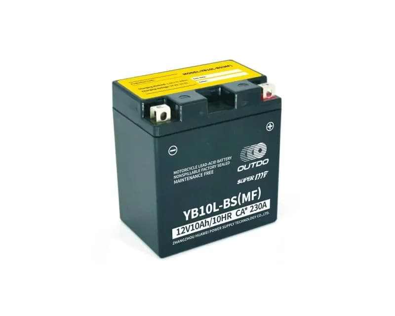 OUTDO Factory Activated MF YB10L-BS(MF) Motorcycle Battery 12V 10Ah