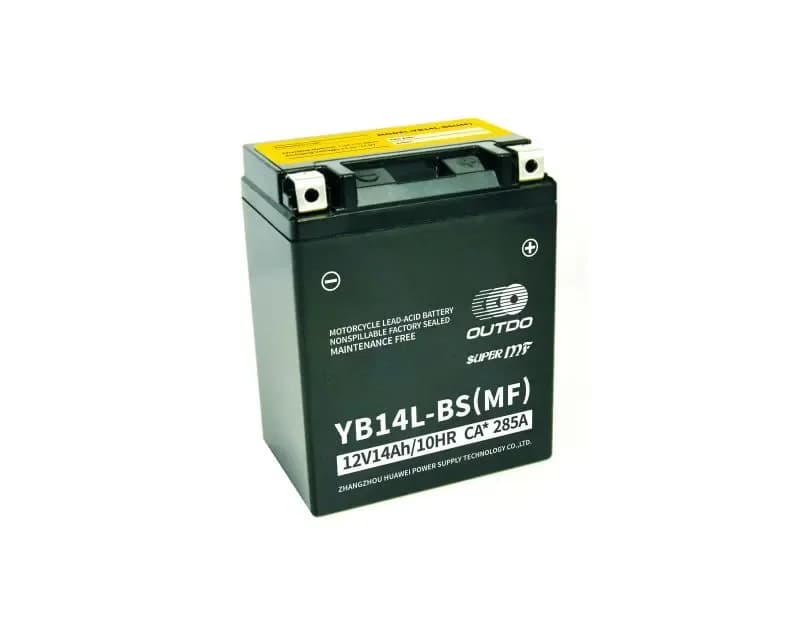 OUTDO Factory Activated MF YB14L-BS(MF) Motorcycle Battery 12V 14Ah