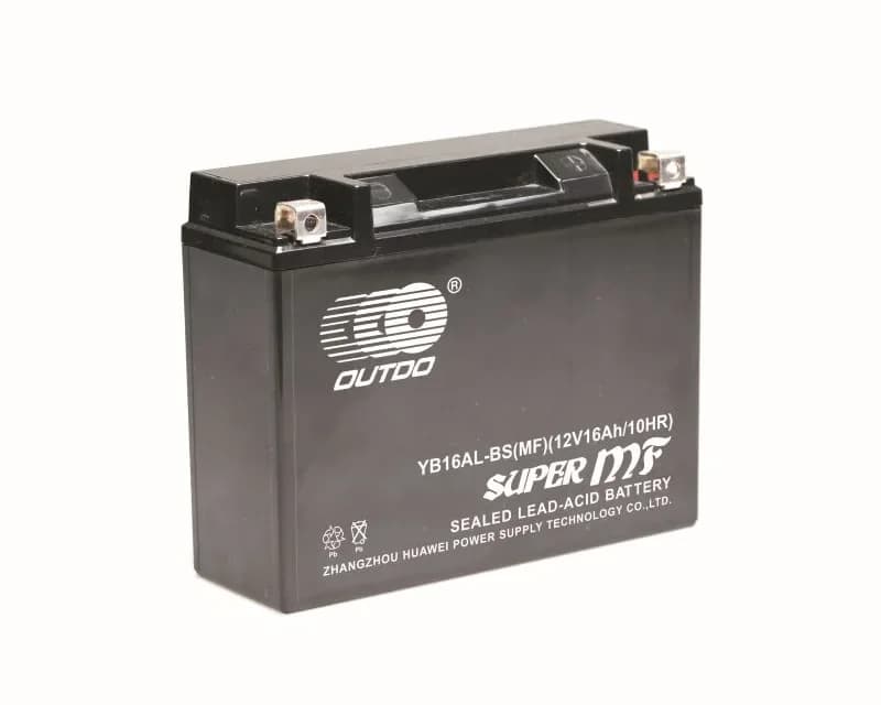 OUTDO Factory Activated MF YB16AL-BS(MF) Motorcycle Battery 12V 16Ah