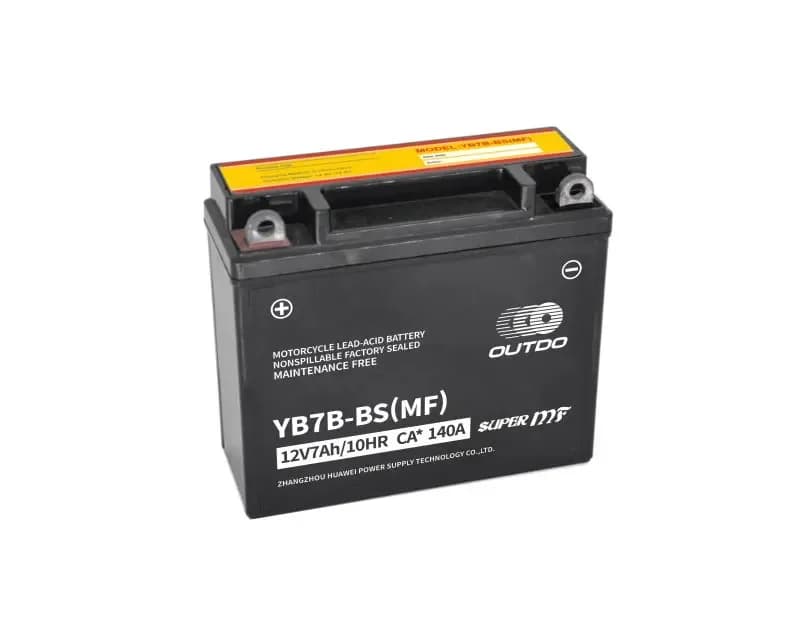 OUTDO Factory Activated MF YB7B-BS(MF) Motorcycle Battery 12V 7Ah