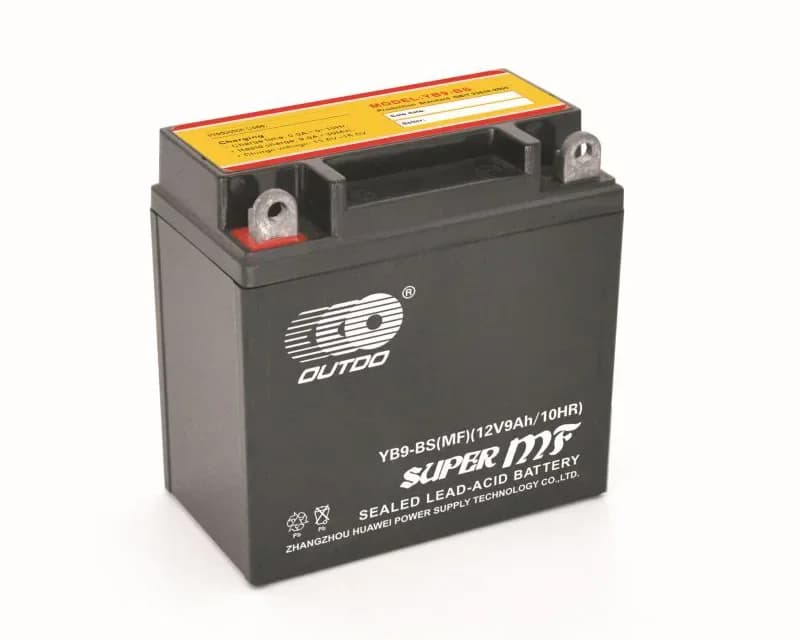 OUTDO Factory Activated MF YB9-BS(MF) Motorcycle Battery 12V 9Ah