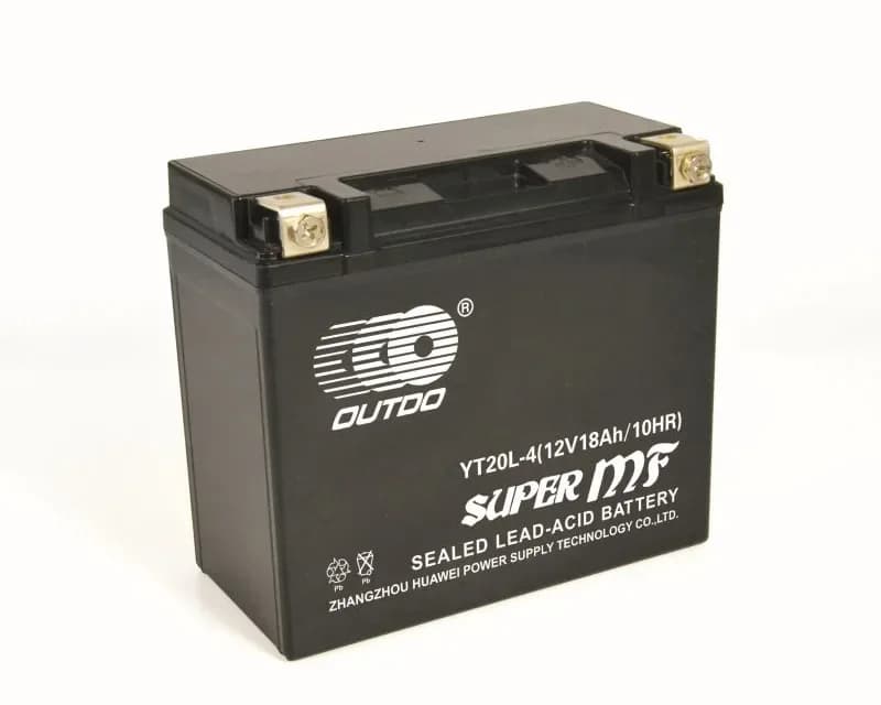 OUTDO Factory Activated MF YT20L-4(MF) Motorcycle Battery 12V 18Ah