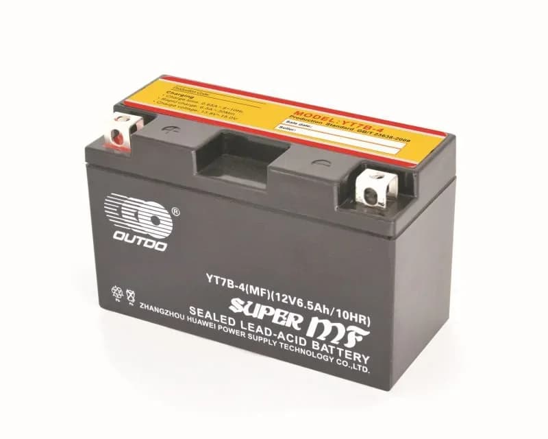 OUTDO Factory Activated MF YT7B-4(MF) Motorcycle Battery 12V 6.5Ah