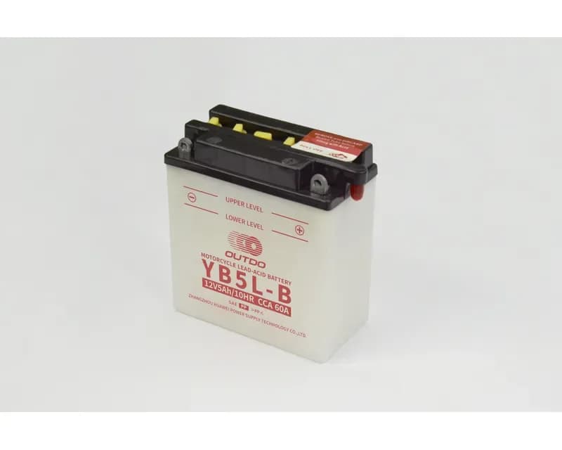 OUTDO Flooded Dry Charged YB5L-B Motorcycle Battery 12V 5Ah