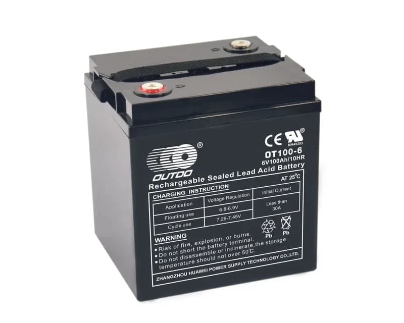OUTDO Industrial Battery – Medium and Large Series OT100-6 Stationary Battery 6V 100Ah