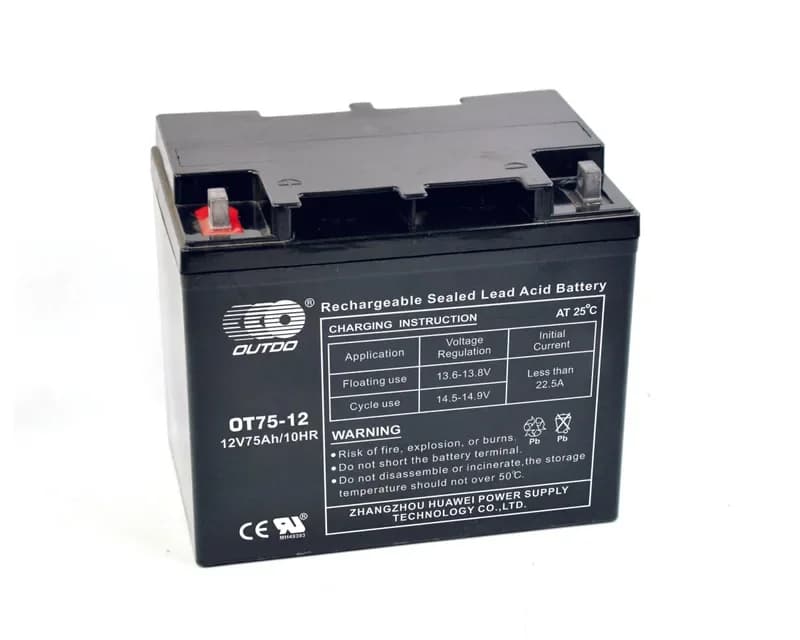 OUTDO Industrial Battery – Medium and Large Series OT75-12 Stationary Battery 12V 75Ah