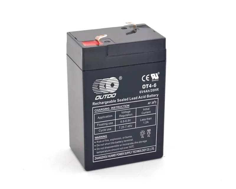 OUTDO Industrial Battery – Small Series OT4-6 Stationary Battery 6V 4Ah