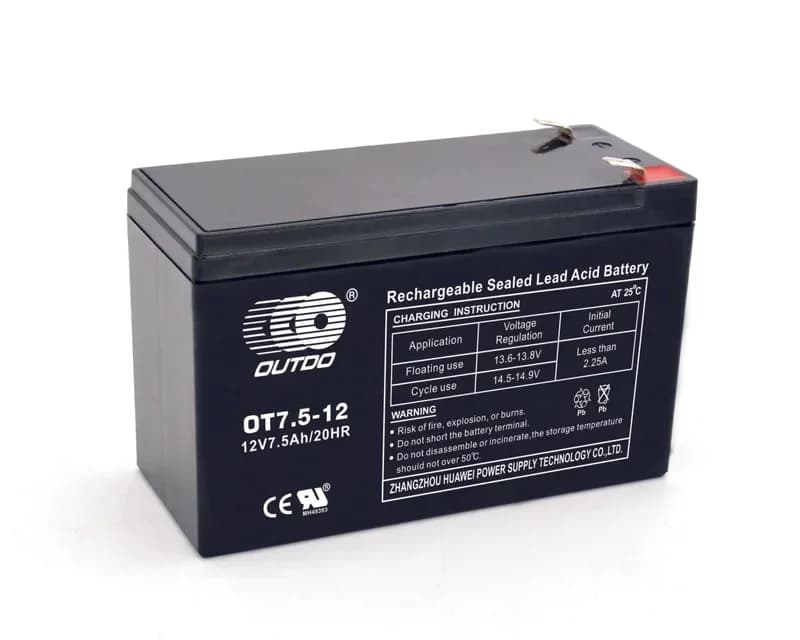 OUTDO Industrial Battery – Small Series OT7.5-12 (7.5Ah) Stationary Battery 12V 7.5Ah