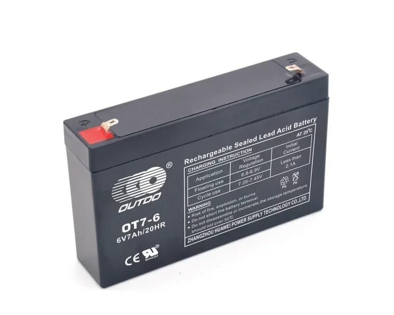 OUTDO Industrial Battery – Small Series OT7-6 Stationary Battery 6V 7Ah
