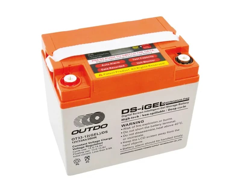 OUTDO Intelligent Battery OT33-12(GEL)/DS Energy Storage Battery 12V 33Ah