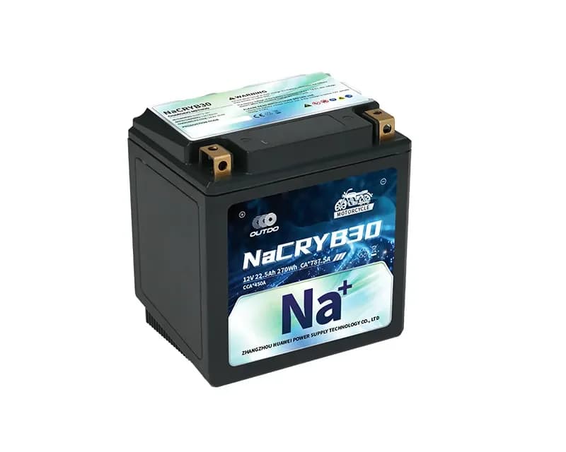 OUTDO Sodium-Ion Motorcycle Battery NaCRYB30 Motorcycle Battery 12V 18Ah