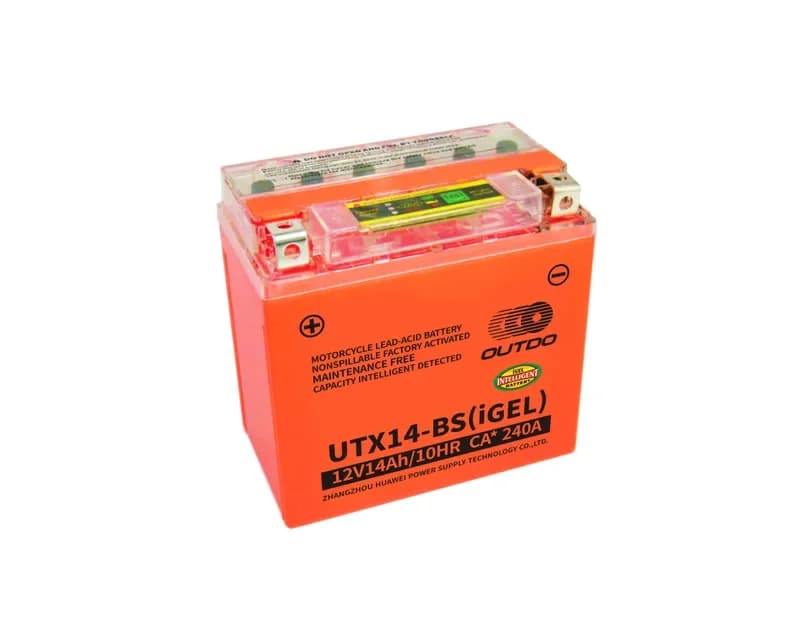OUTDO UTX14-BS(iGEL) Motorcycle Battery 12V 12Ah