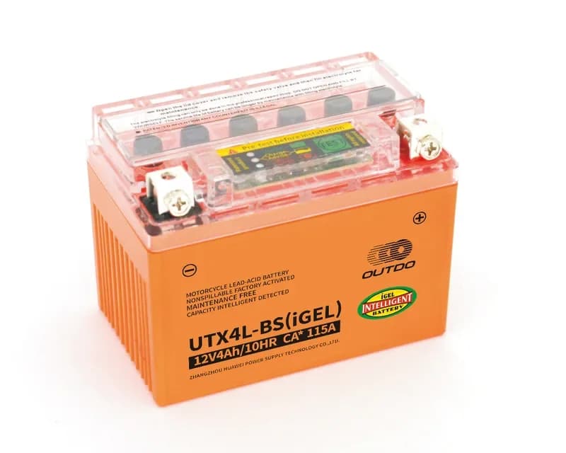 OUTDO UTX4L-BS(iGEL) Motorcycle Battery 12V 4Ah