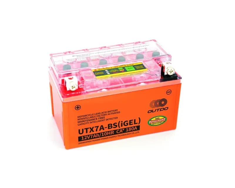 OUTDO UTX7A-BS(iGEL) Motorcycle Battery 12V 7Ah