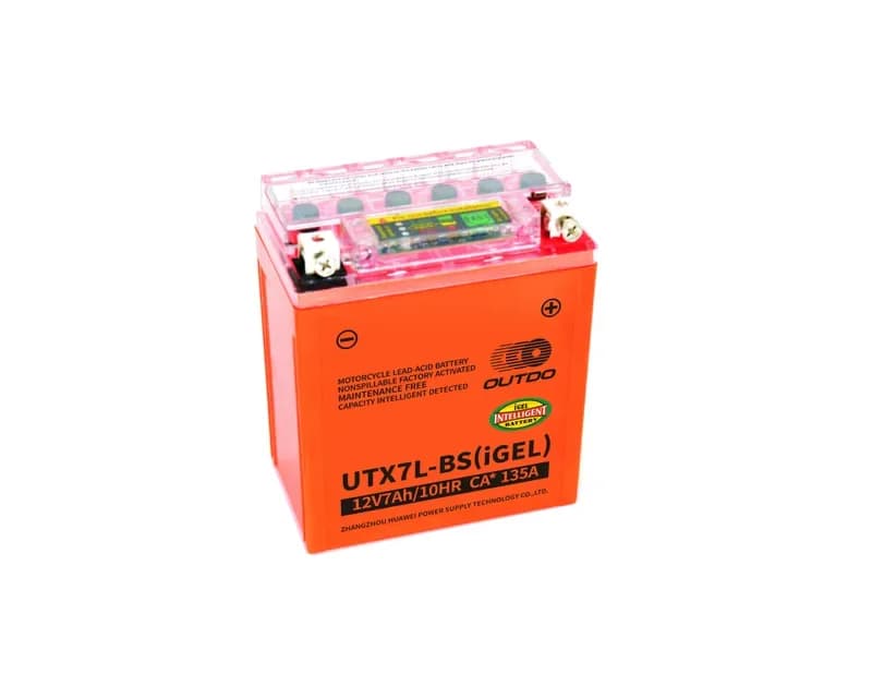 OUTDO UTX7L-BS(iGEL) Motorcycle Battery 12V 7Ah