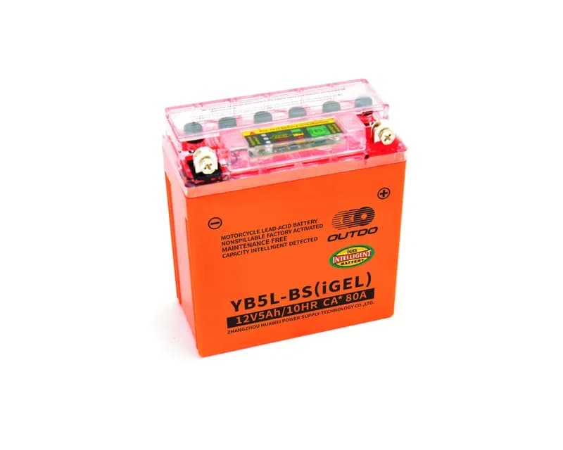 OUTDO YB5L-BS(iGEL) Motorcycle Battery 12V 5Ah