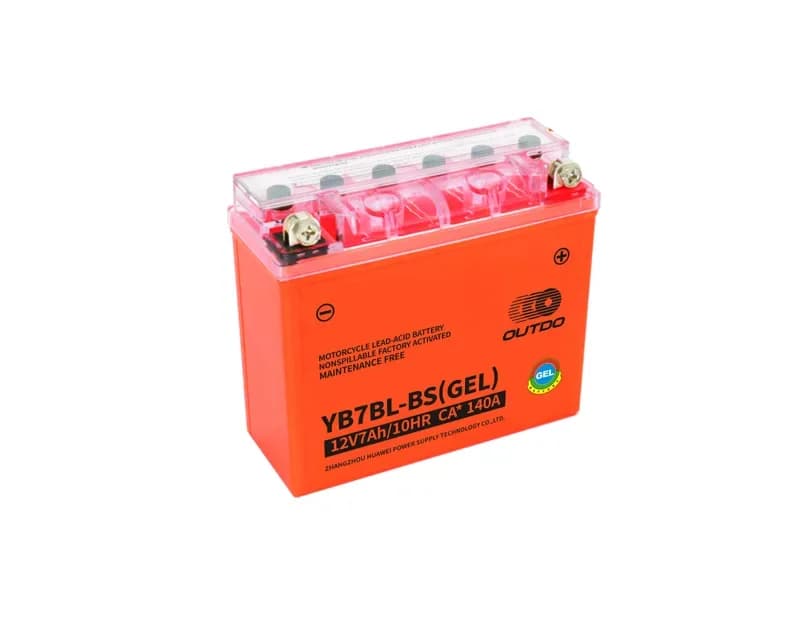 OUTDO YB7BL-BS(GEL) Motorcycle Battery 12V 7Ah
