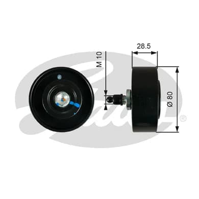 Gates DriveAlign™ Idler Pulley T36334 – Deflection/Guide Pulley, V-ribbed belt