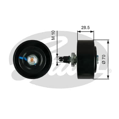 Gates DriveAlign™ Idler Pulley T36335 – Deflection/Guide Pulley, V-ribbed belt