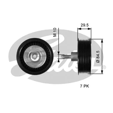 Gates DriveAlign™ Idler Pulley T36536 – Deflection/Guide Pulley, V-ribbed belt