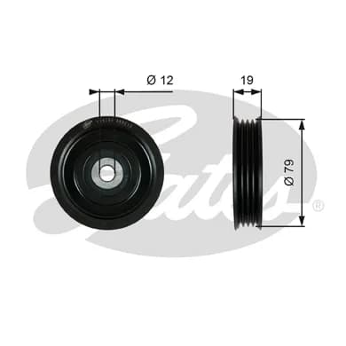 Gates DriveAlign™ Tensioner Pulley T39184 – Tensioner Pulley, V-ribbed belt