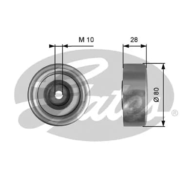 Gates DriveAlign™ Idler Pulley T36778 – Deflection/Guide Pulley, V-ribbed belt