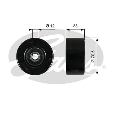 Gates DriveAlign™ Idler Pulley T36762 – Deflection/Guide Pulley, V-ribbed belt