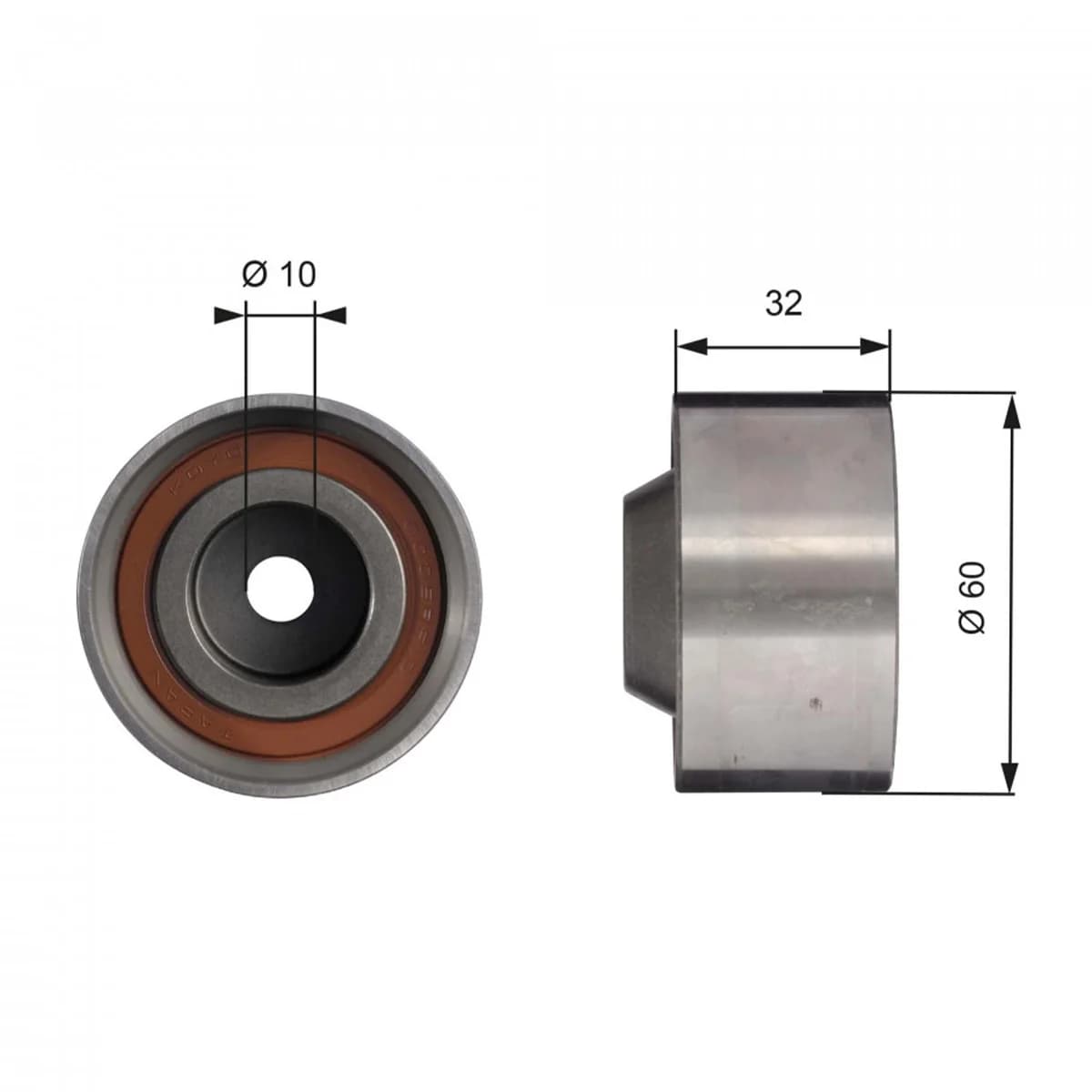 Gates PowerGrip™ Guide Pulley T42017 – Deflection/Guide Pulley, timing belt
