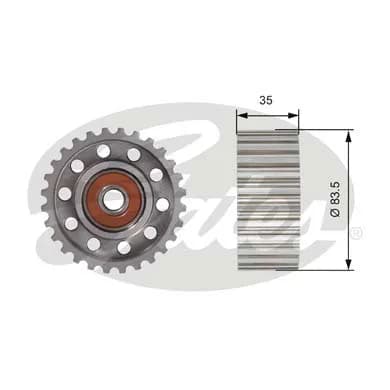 Gates PowerGrip™ Guide Pulley T42100 – Deflection/Guide Pulley, timing belt