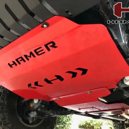 Illustration: HAMER 4x4 skid plate and underbody protection