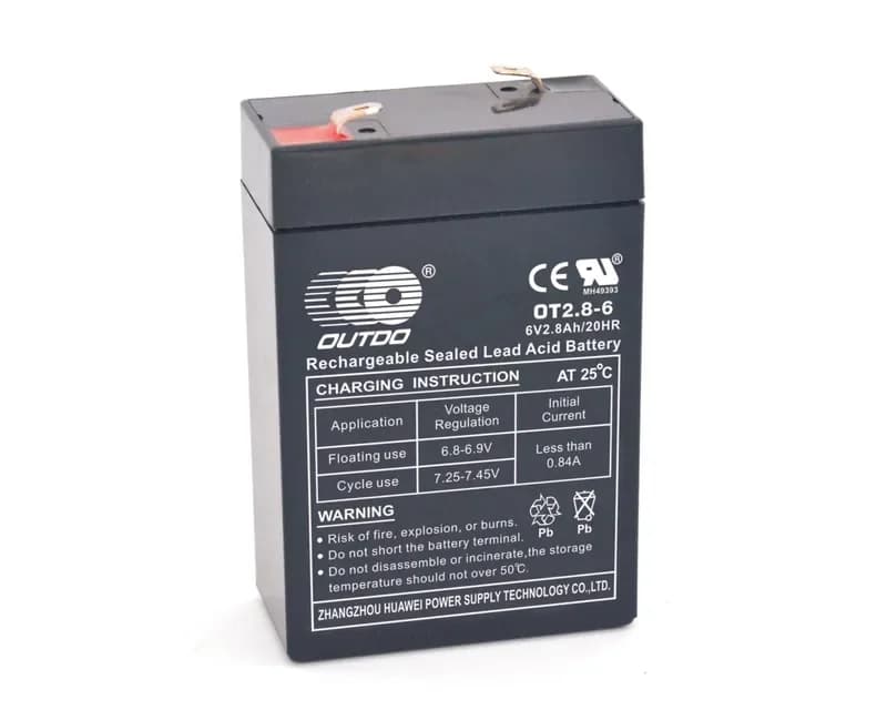 OUTDO Industrial Battery – Small Series OT2.8-6 Stationary Battery 6V 2.8Ah