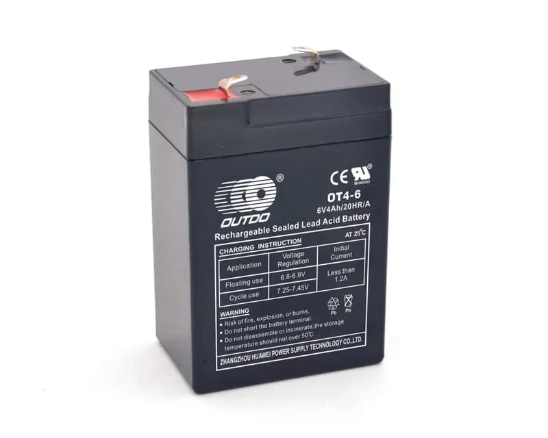 OUTDO Industrial Battery – Small Series OT4-6/A Stationary Battery 6V 4Ah