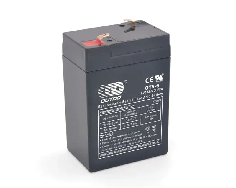 OUTDO Industrial Battery – Small Series OT5-6/A Stationary Battery 6V 5Ah