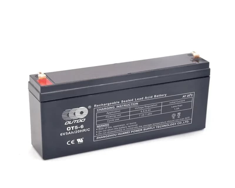 OUTDO Industrial Battery – Small Series OT5-6/C Stationary Battery 6V 5Ah