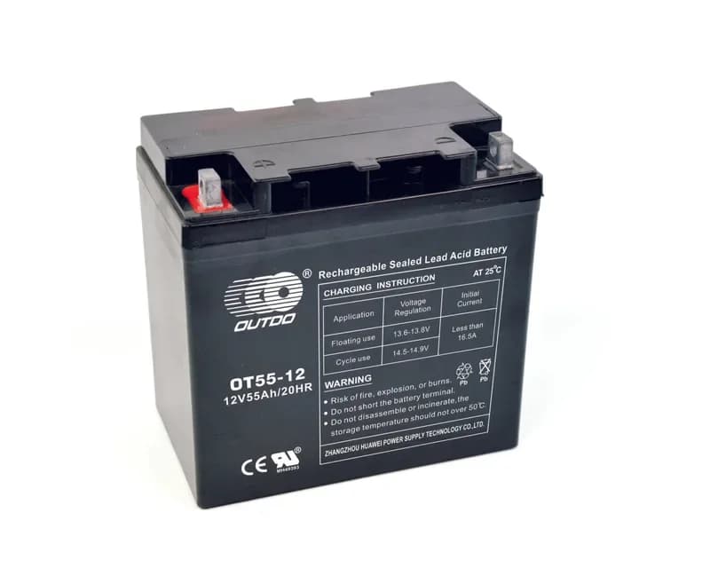 OUTDO Industrial Battery – Small Series OT55-12 Stationary Battery 12V 55Ah