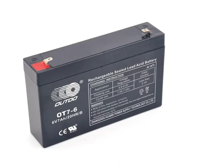 OUTDO Industrial Battery – Small Series OT7-6/B Stationary Battery 6V 7Ah