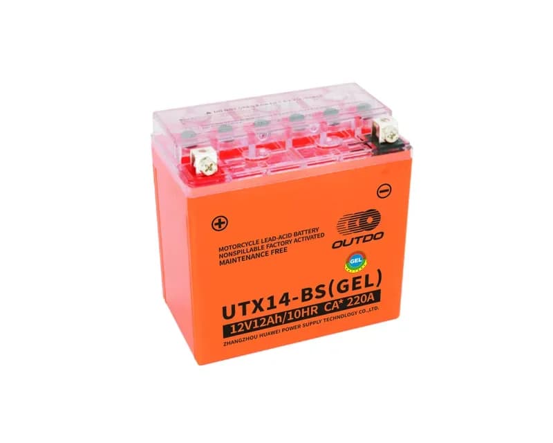OUTDO UTX14-BS(GEL) Motorcycle Battery 12V 12Ah