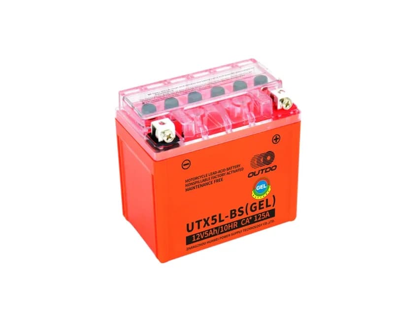 OUTDO UTX5L-BS(GEL) Motorcycle Battery 12V 5Ah