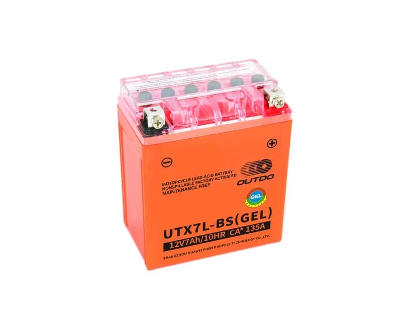 OUTDO UTX7L-BS(GEL) Motorcycle Battery 12V 7Ah