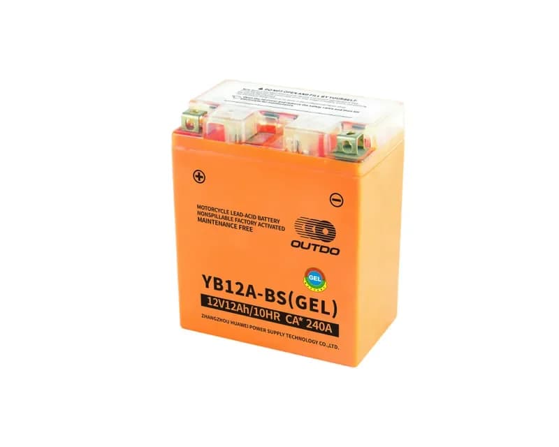 OUTDO YB12A-BS(GEL) Motorcycle Battery 12V 12Ah