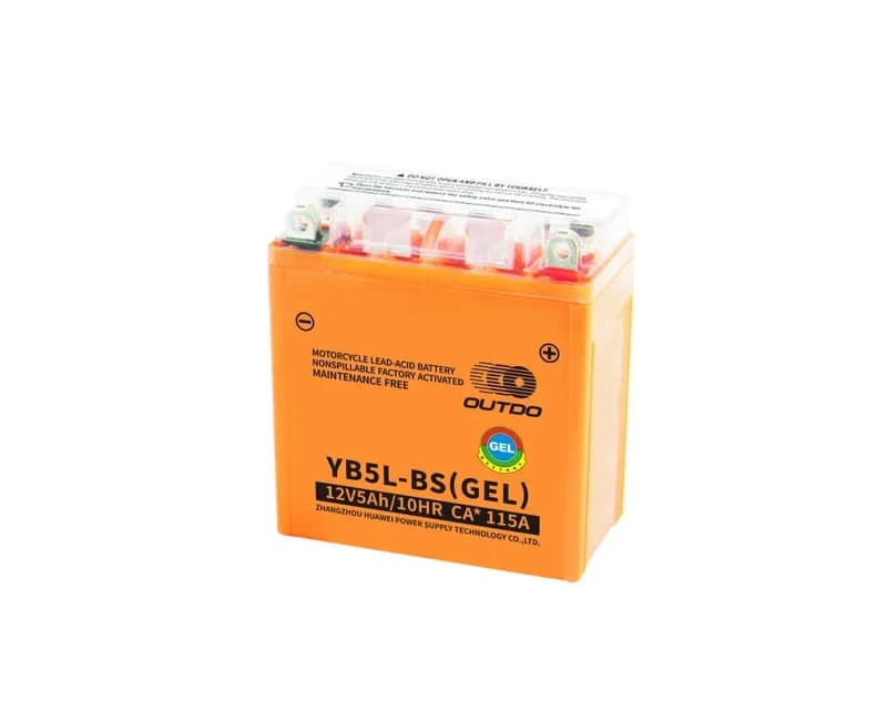 OUTDO YB5L-BS(GEL) Motorcycle Battery 12V 5Ah